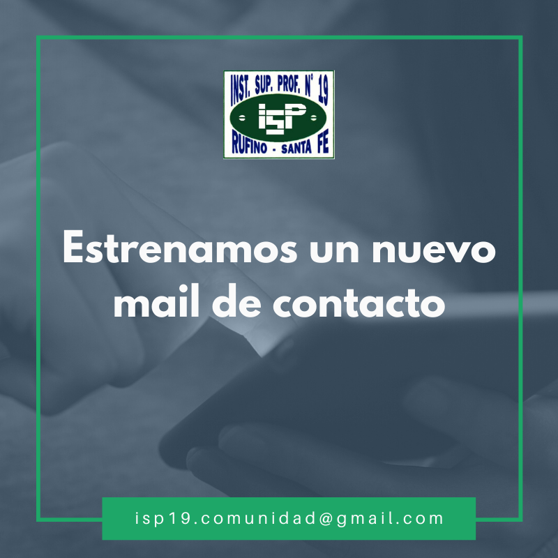 nuevo mail isp19.comunidad@gmail.com